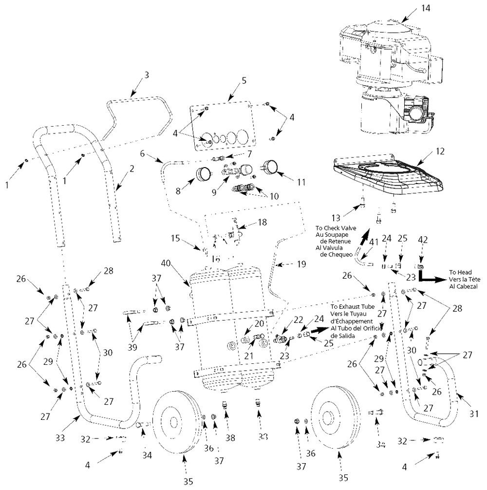 Air-Compressor Parts Diagram and Parts List for WL508600  Campbell Hausfeld Compressor